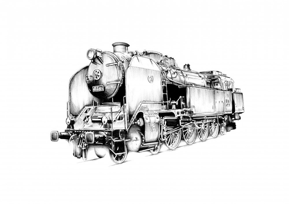 Vintage Steam Locomotive by Kulik