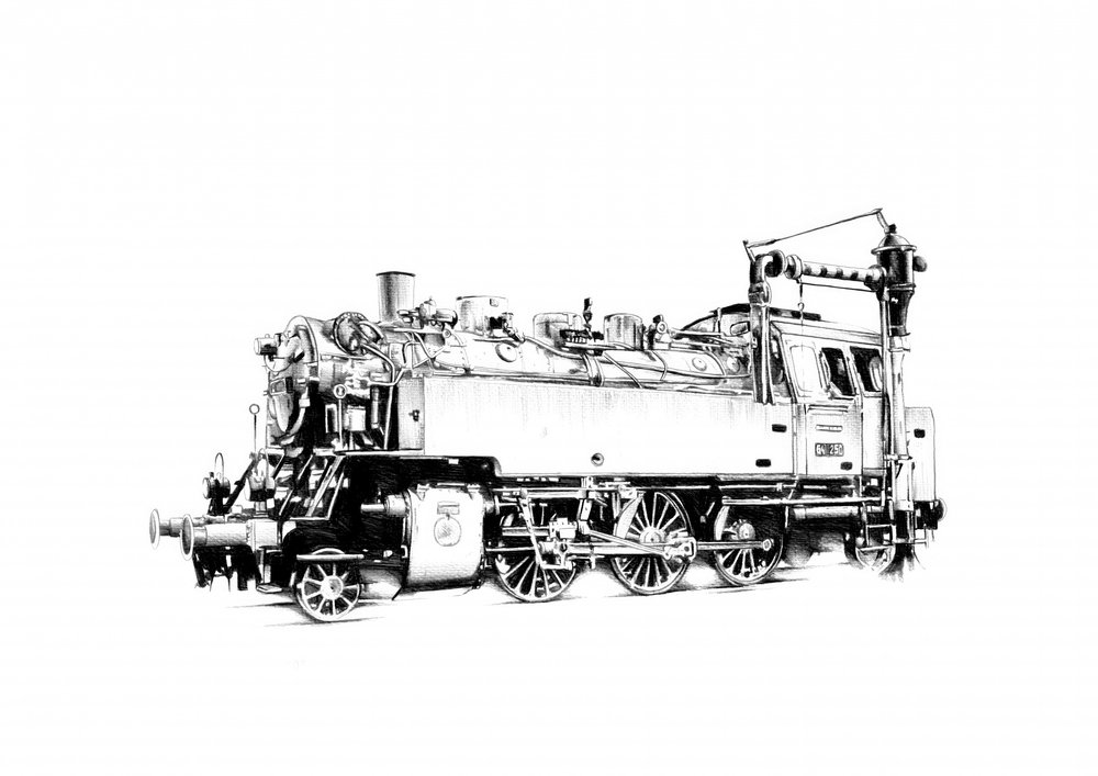 Vintage Steam Locomotive by Kulik