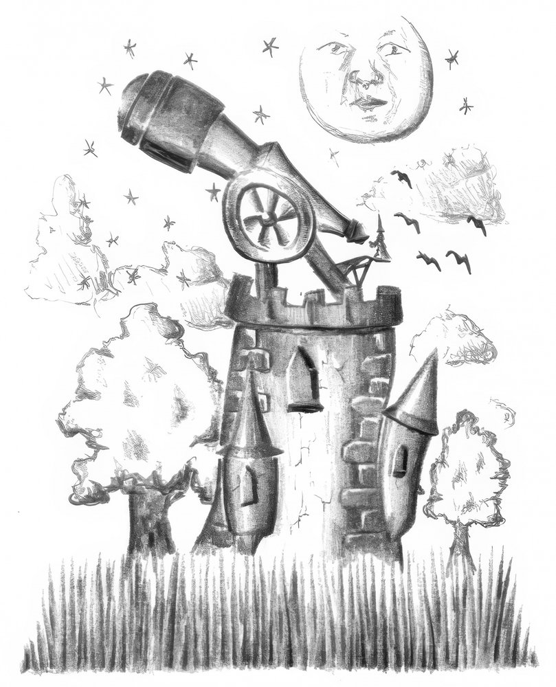 Whimsical Moonlit Stargazer by Kulik