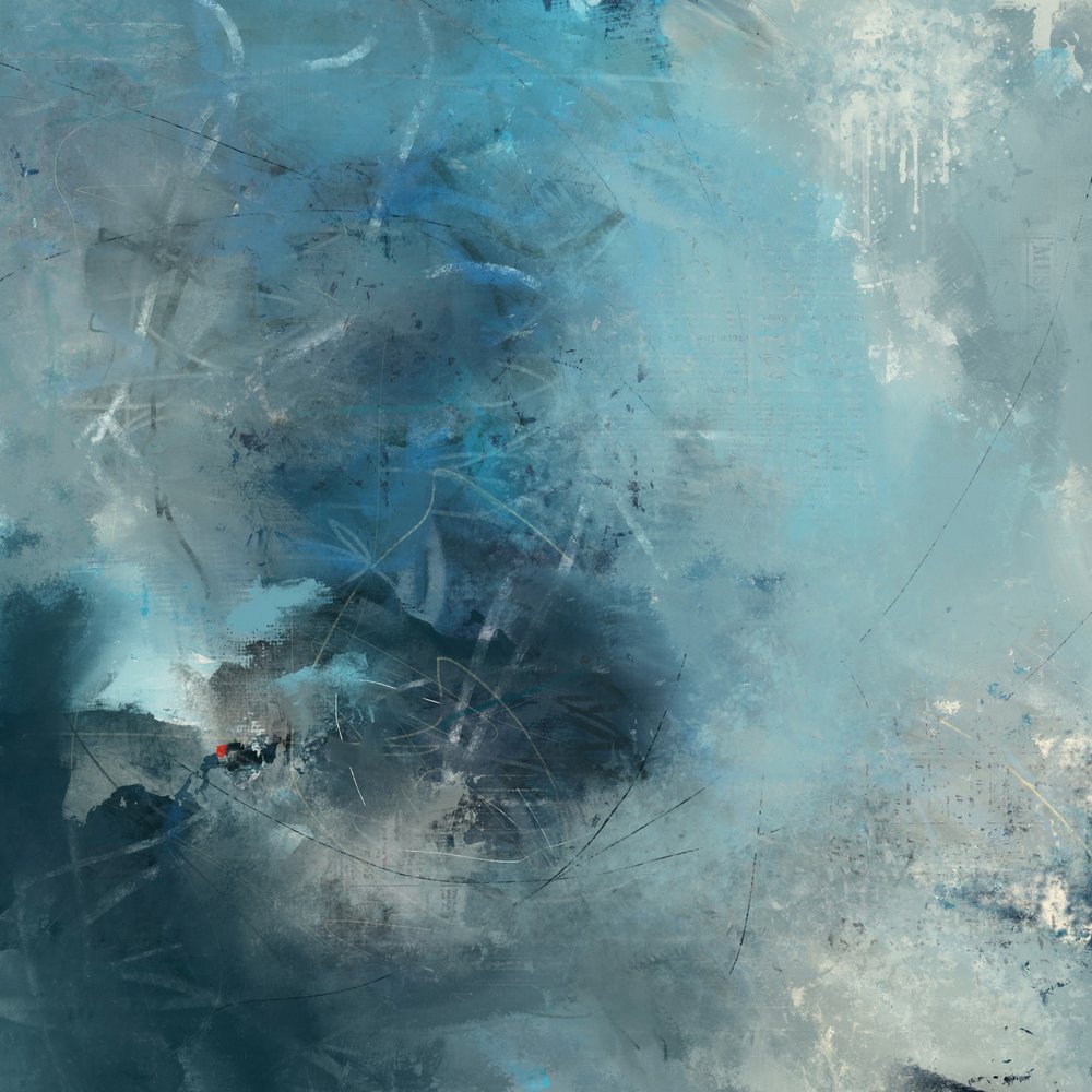 Abstract Ocean Blues by Laura H Gibson