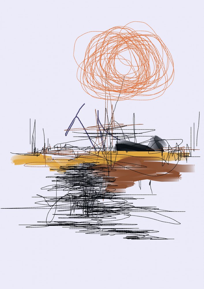 Abstract Sun Reflection by Lembayung senja studio [Vintage Poster]