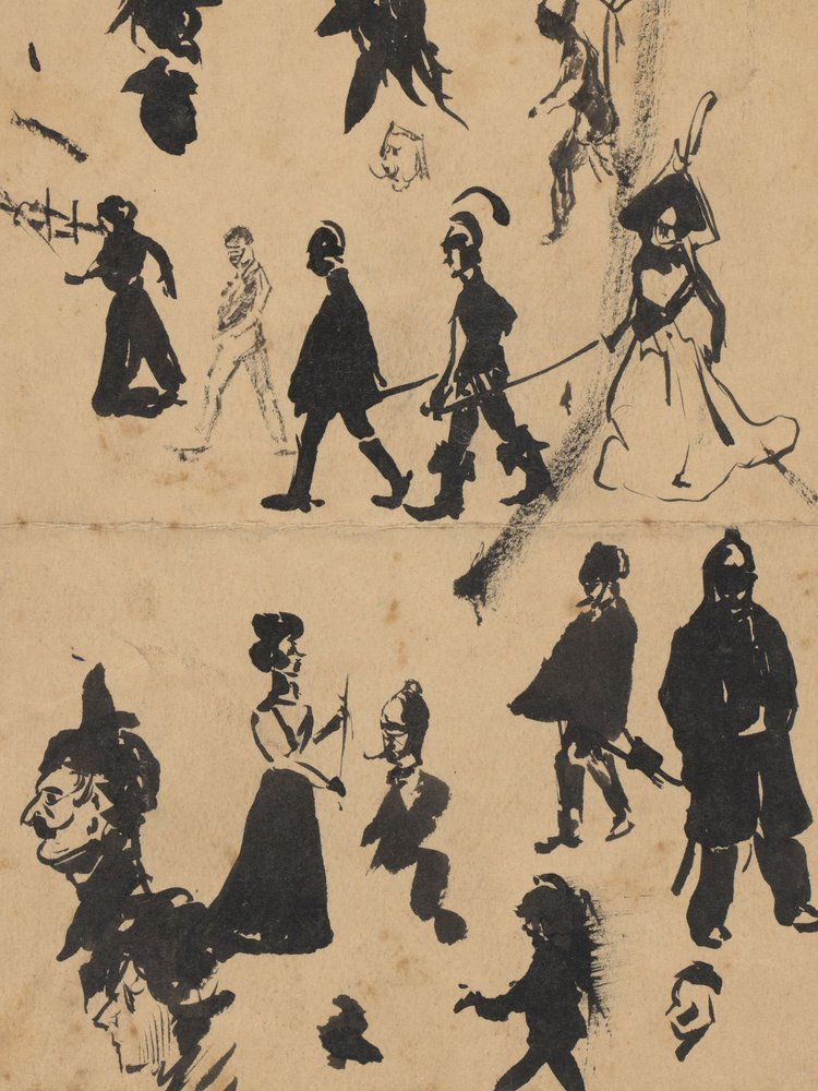 Study Sheet with Men and Women by Leo Gestel