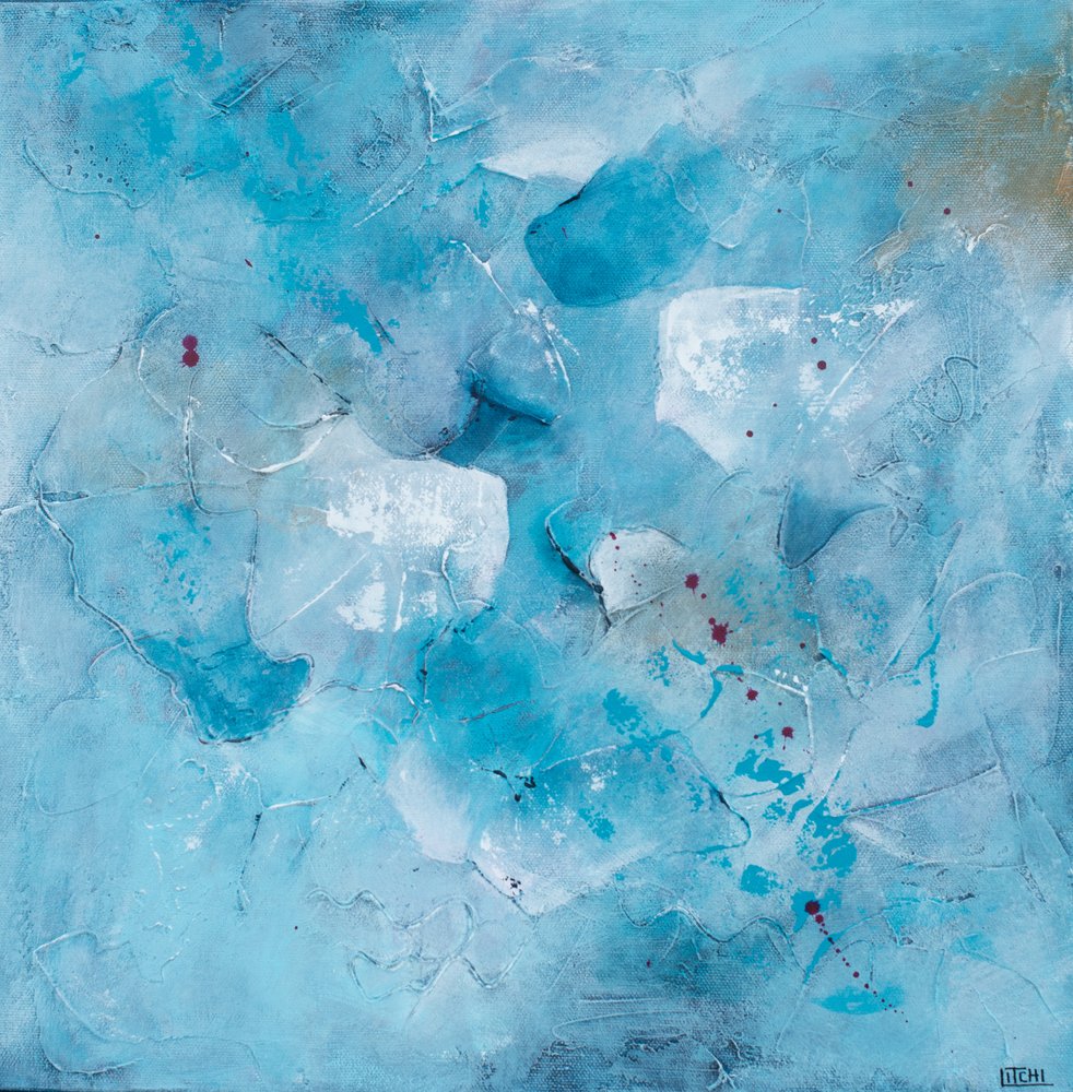 Aqua Abstract Flow by Lillian Christiansson