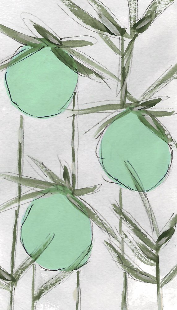 Abstract Green Botanicals by Lori Ann Folz