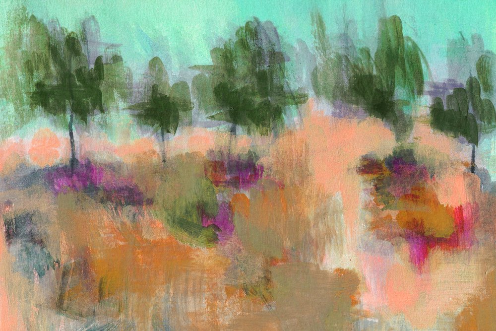 Dreamy Abstract Landscape by Lori Ann Folz