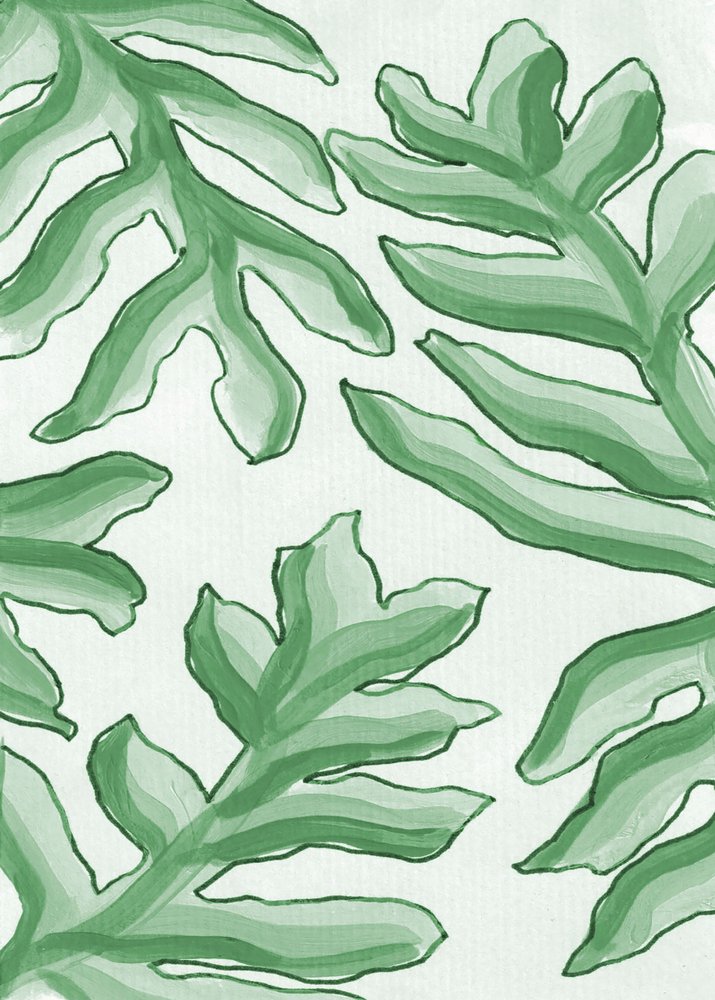 Flowing Green Leaves by Lori Ann Folz