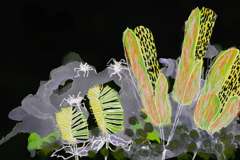 Glowing Night Garden by Lori Ann Folz