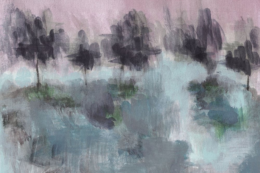 Misty Forest Abstraction by Lori Ann Folz