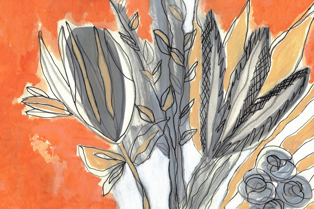 Modern Botanical Study by Lori Ann Folz