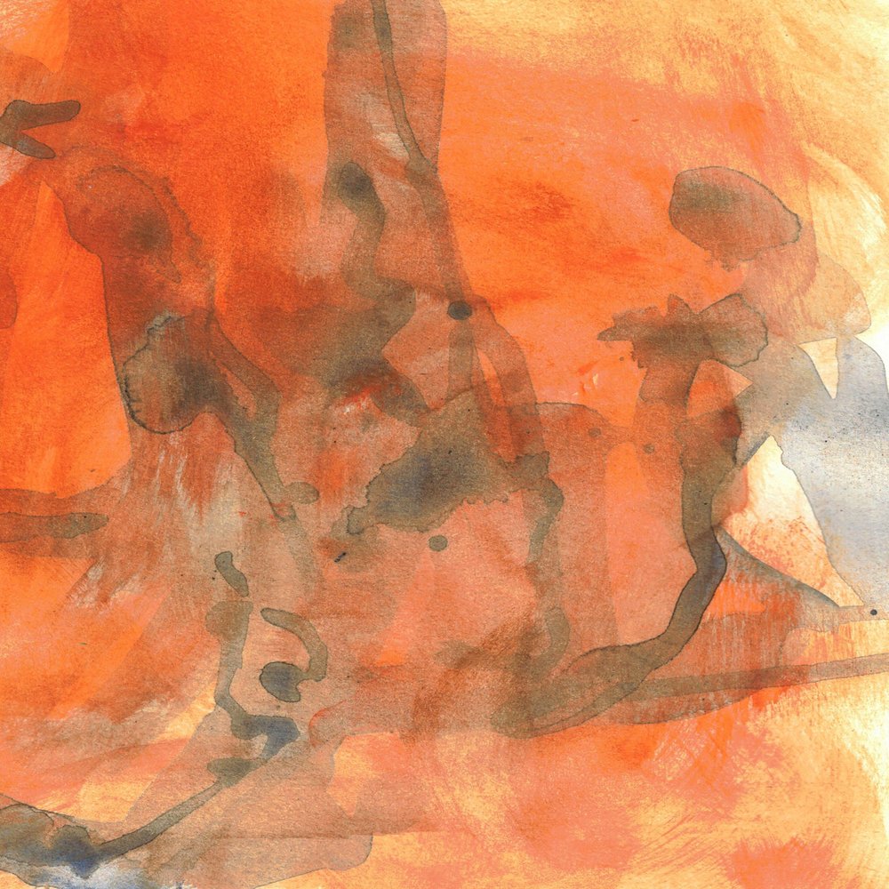 Orange Fluid Abstract by Lori Ann Folz