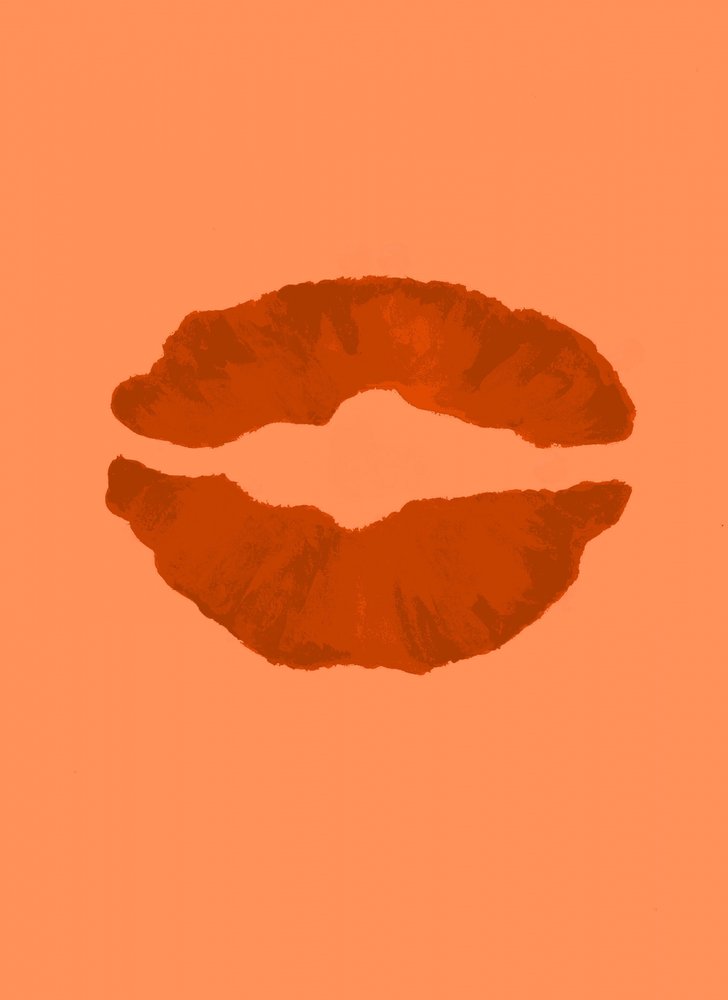 Passionate Orange Lips by Lori Ann Folz