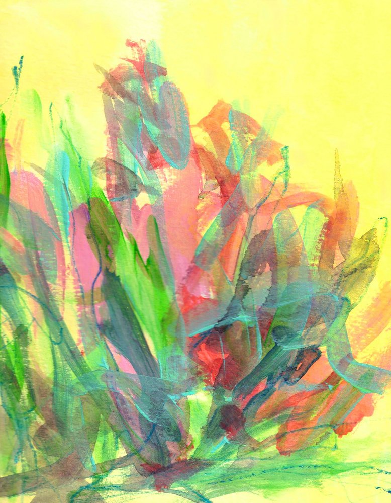 Vibrant Abstract Garden by Lori Ann Folz