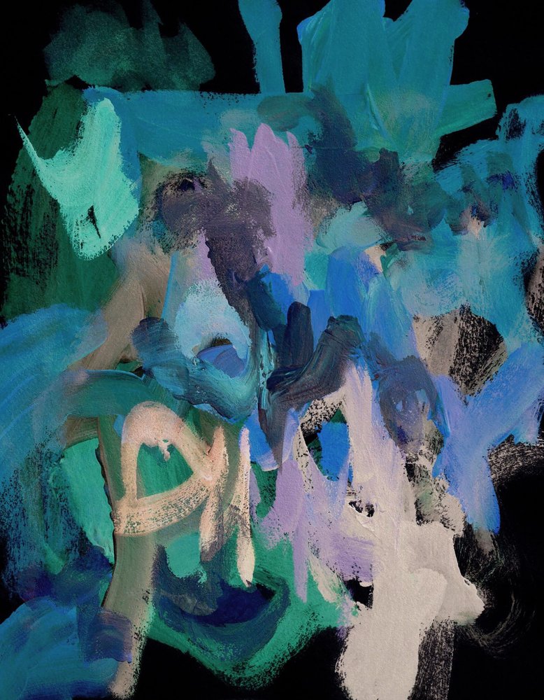 Vibrant Blue Gestures by Lori Ann Folz