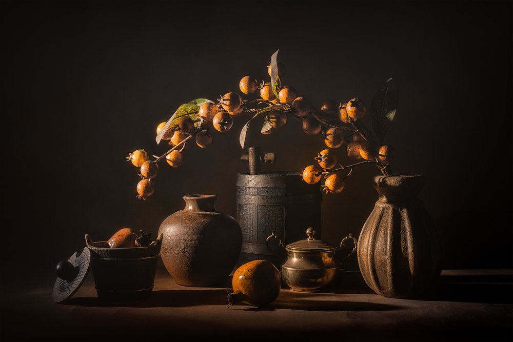Autumn Fruit Still Life by Lydia Jacobs