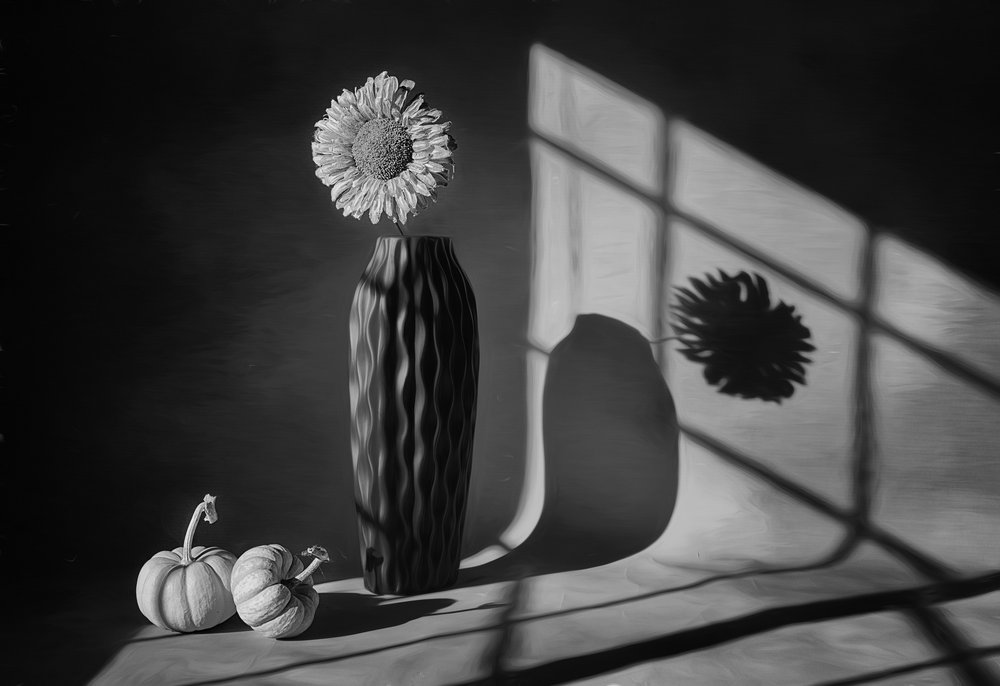Autumn Sunflower Still Life by Lydia Jacobs