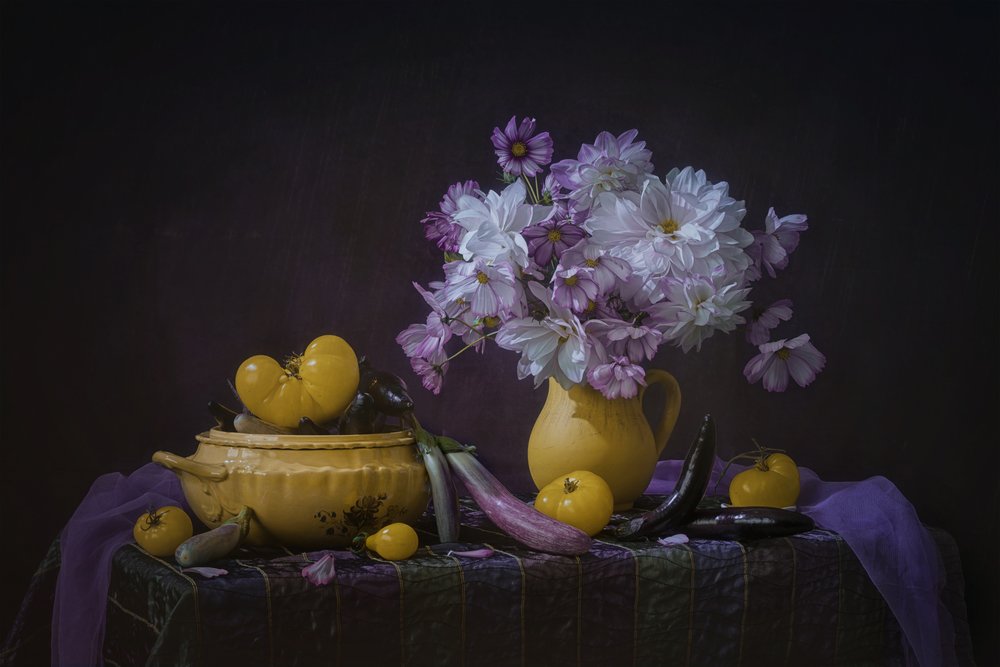 Classic Harvest Still Life by Lydia Jacobs