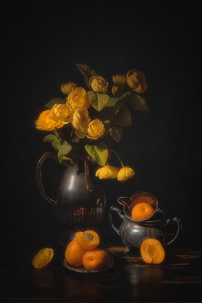 Golden Roses and Apricots by Lydia Jacobs