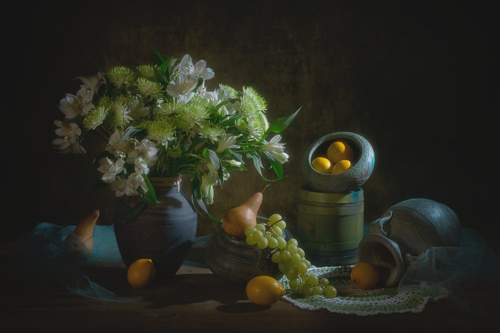 Moody Floral Still Life by Lydia Jacobs