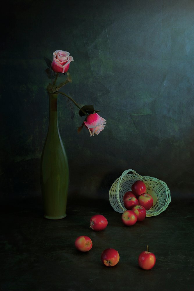 Moody Roses and Apples by Lydia Jacobs