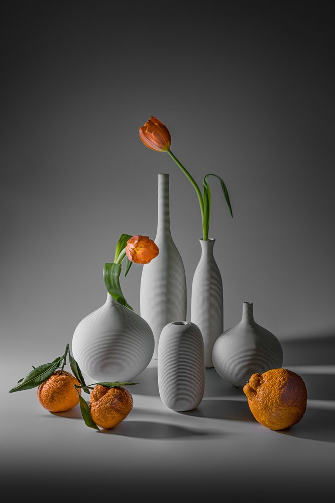 Orange Tulips And Tangerines by Lydia Jacobs