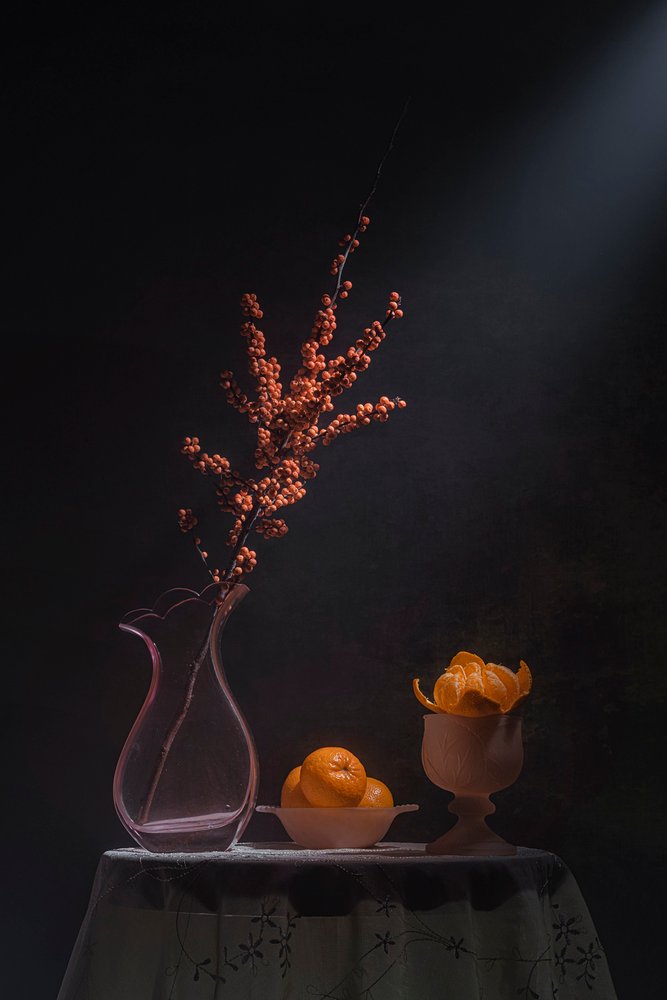 Oranges and Berries Still Life by Lydia Jacobs