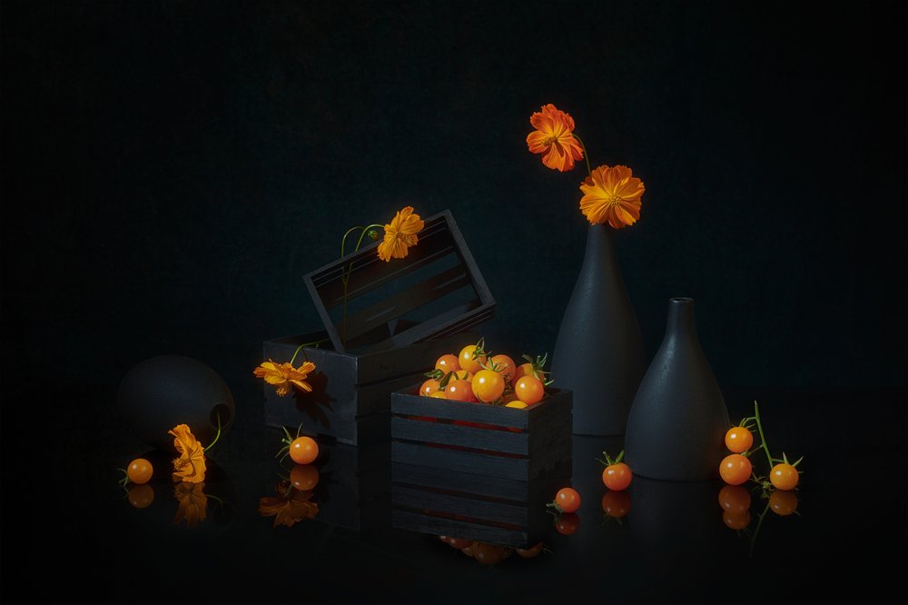 Vibrant Harvest Still Life by Lydia Jacobs