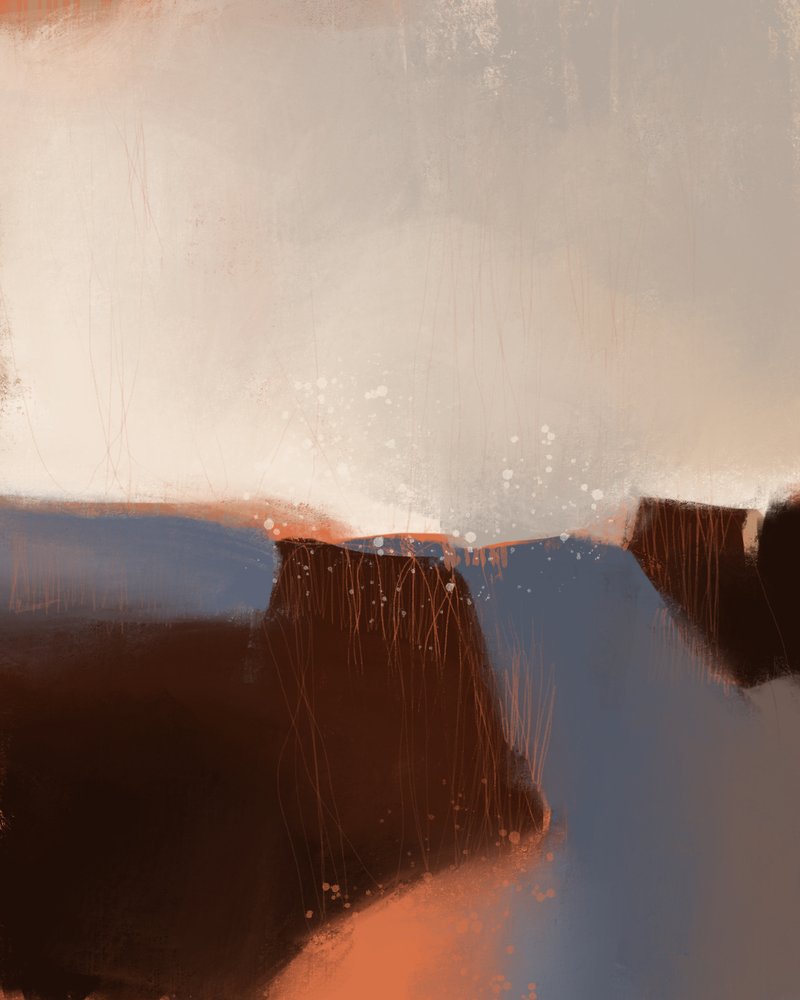 Abstract Canyon Passage by MANSI SAXENA
