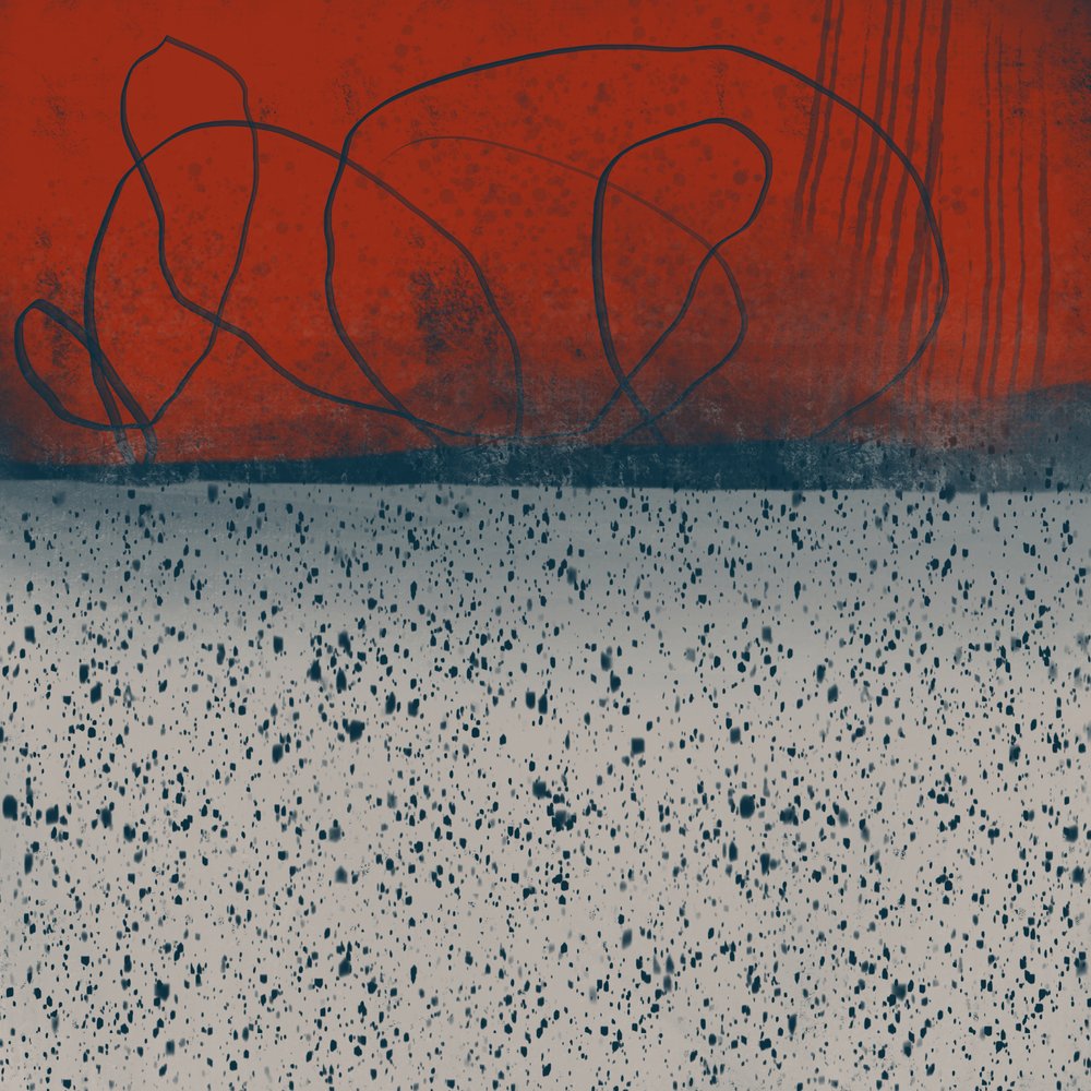 Dynamic Red Abstract by MANSI SAXENA