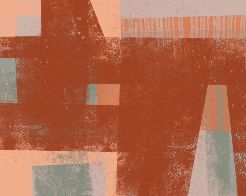 Earthy Geometric Abstract by MANSI SAXENA