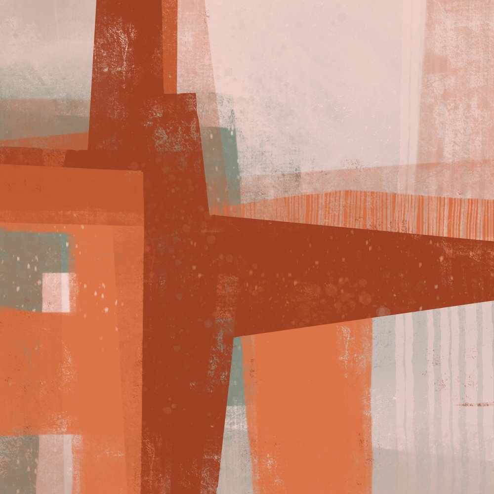 Geometric Rust Layers by MANSI SAXENA