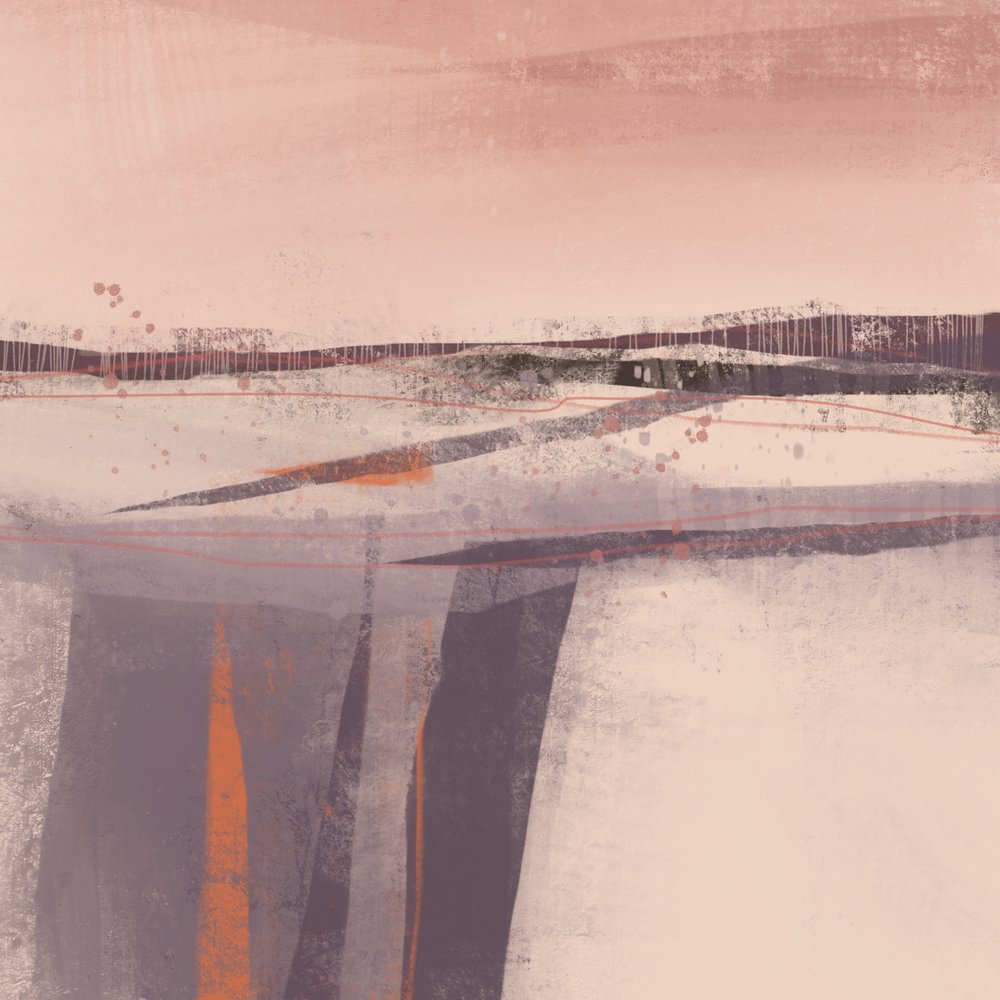 Muted Abstract Horizon by MANSI SAXENA