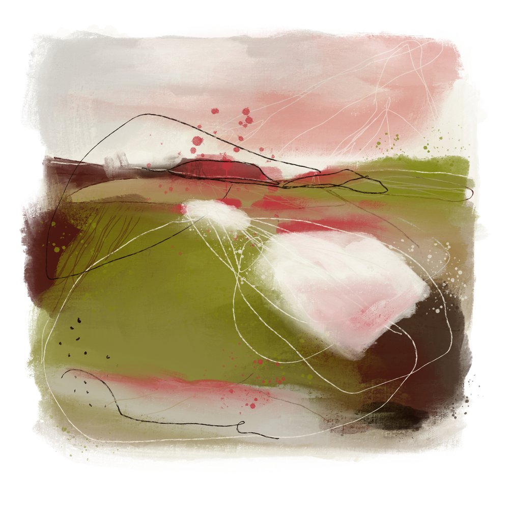 Muted Abstract Landscape by MANSI SAXENA