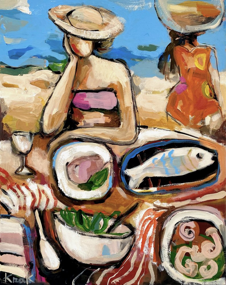 Colorful Beach Lunch by Magdalena  Krzak