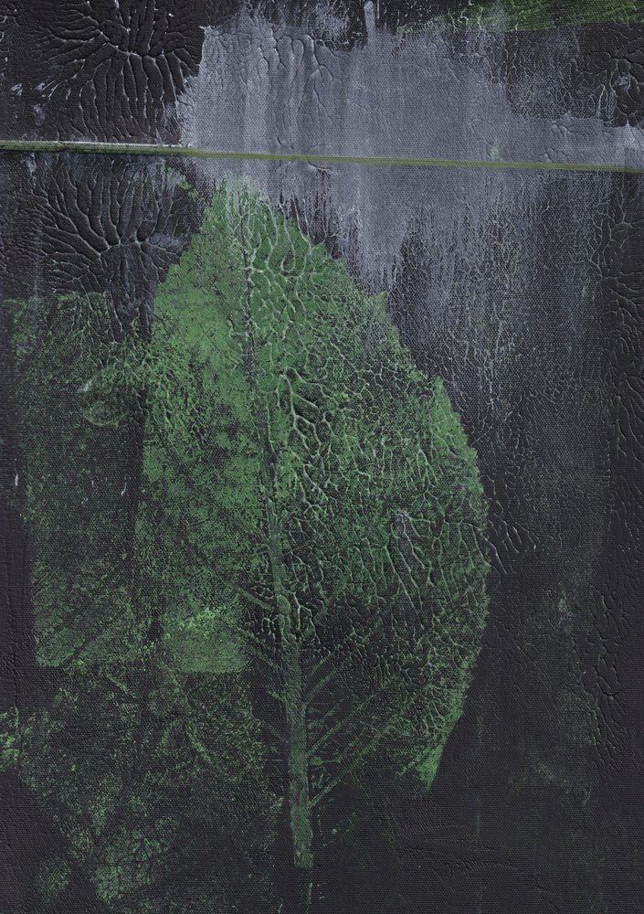 Abstract Green Leaf by Maira Ribena