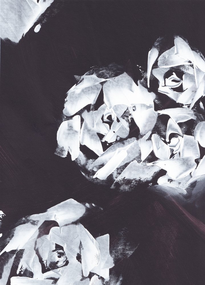 Abstract White Floral by Maira Ribena
