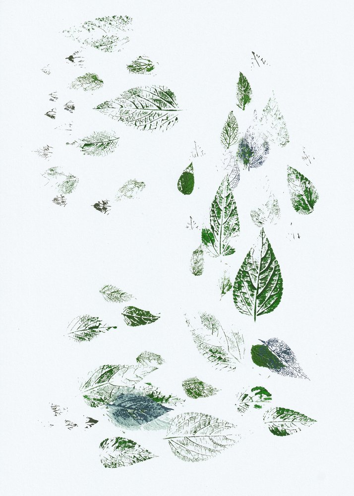 Falling Green Leaves by Maira Ribena