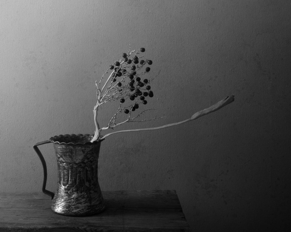 Dark Berries Still Life by Margaret Halaby