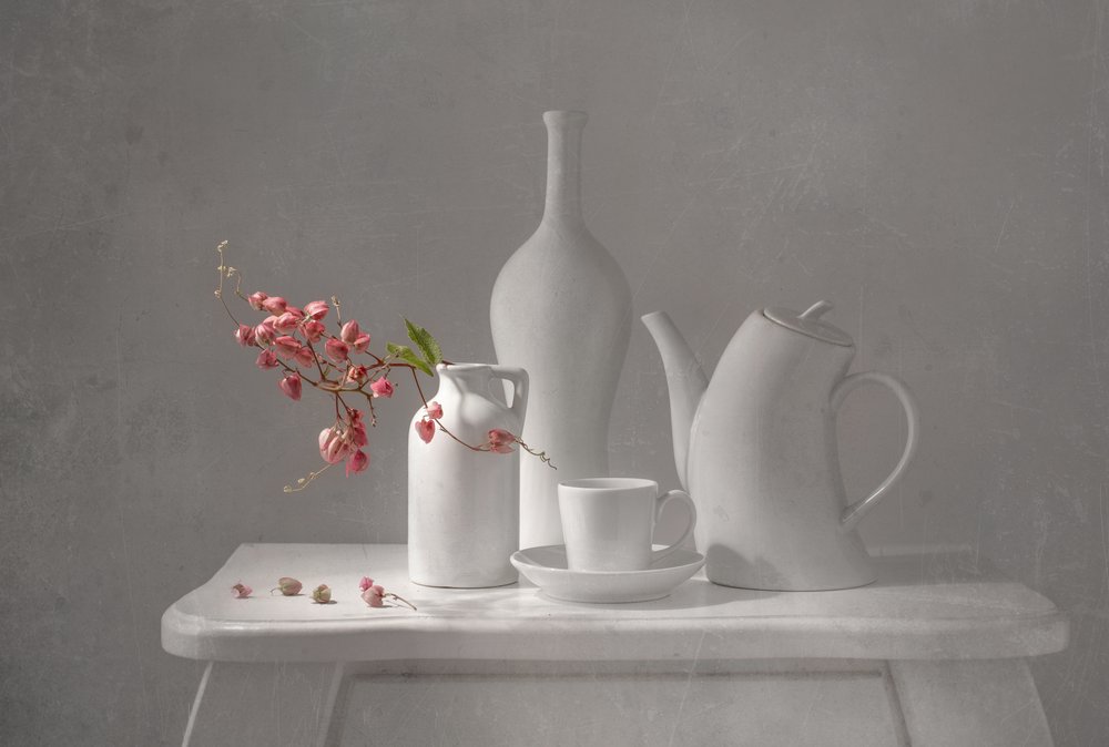 Delicate Pink Still Life by Margareth Perfoncio