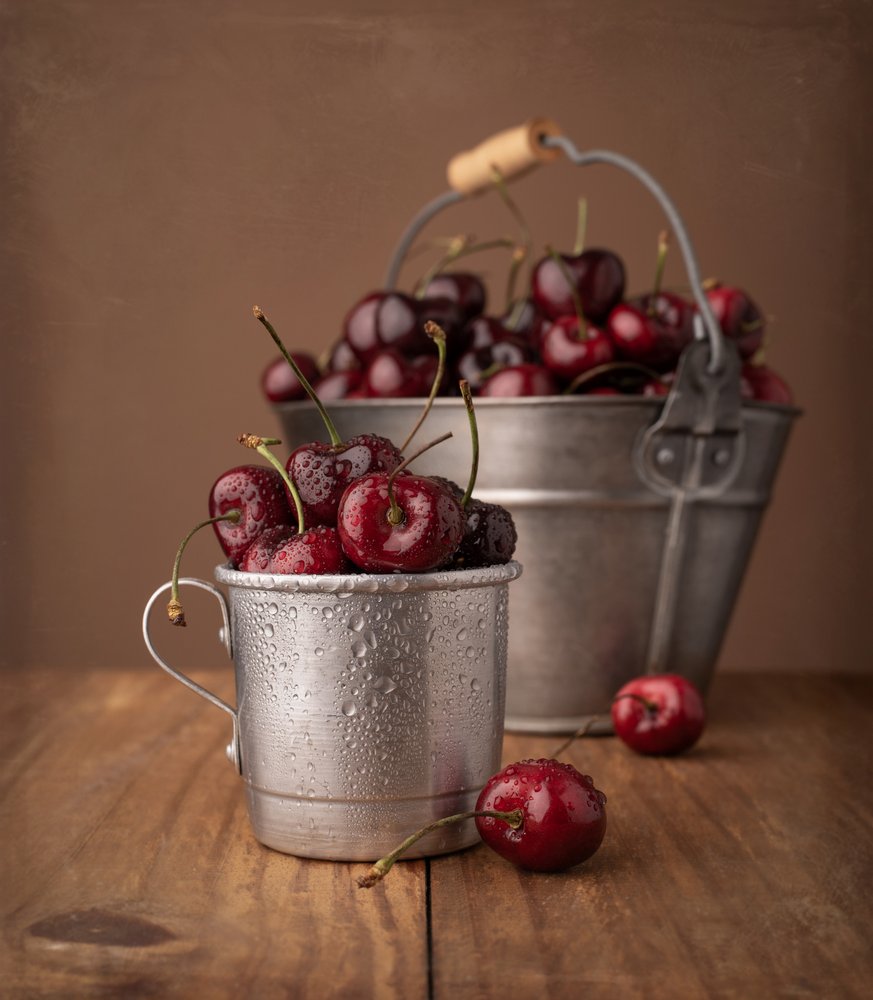 Dewy Red Cherries by Margareth Perfoncio
