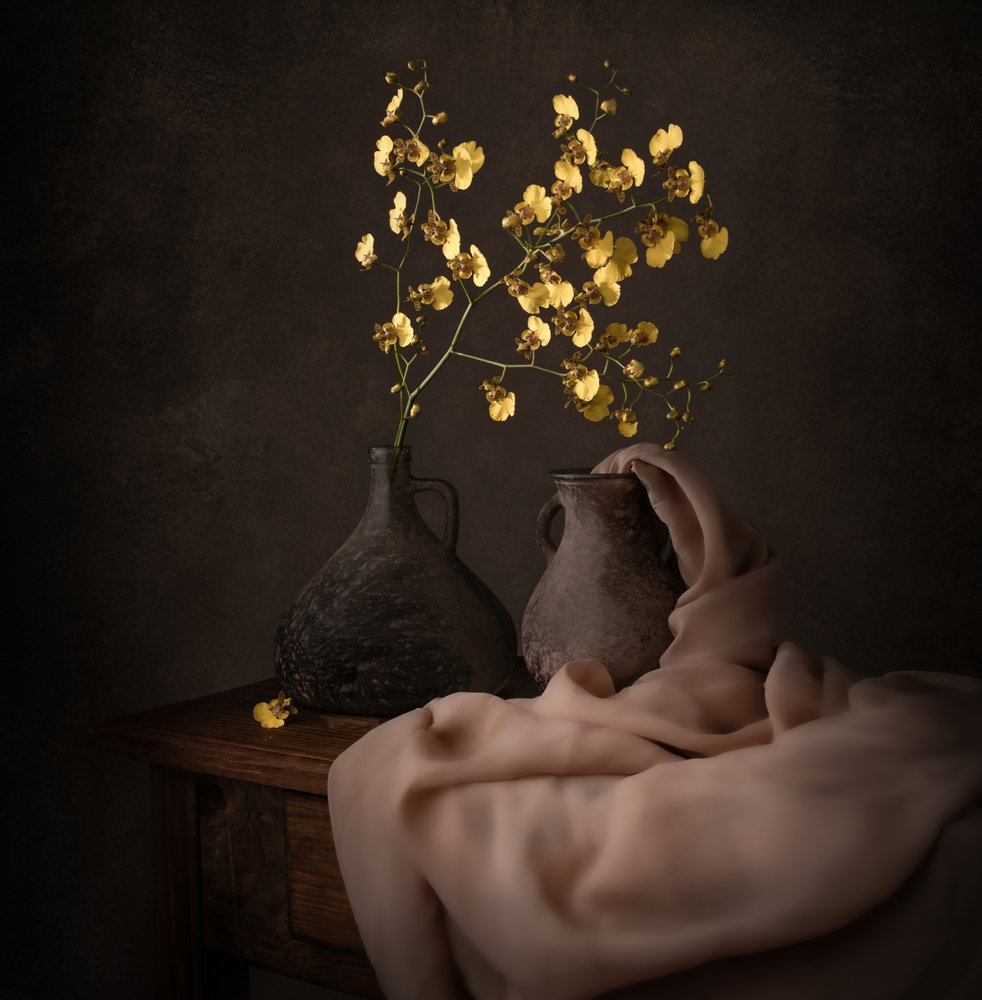 Moody Yellow Orchids by Margareth Perfoncio