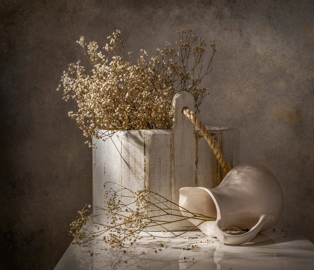 Rustic Dried Floral Still Life by Margareth Perfoncio