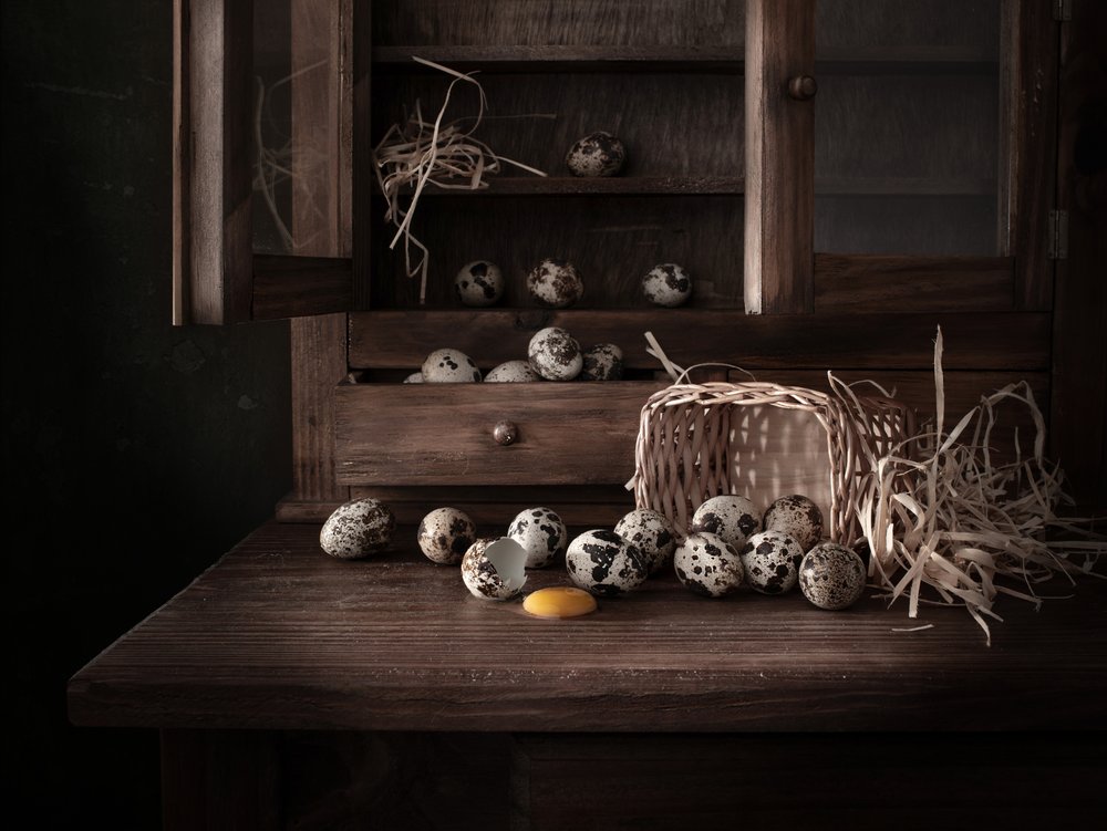 Rustic Quail Eggs by Margareth Perfoncio