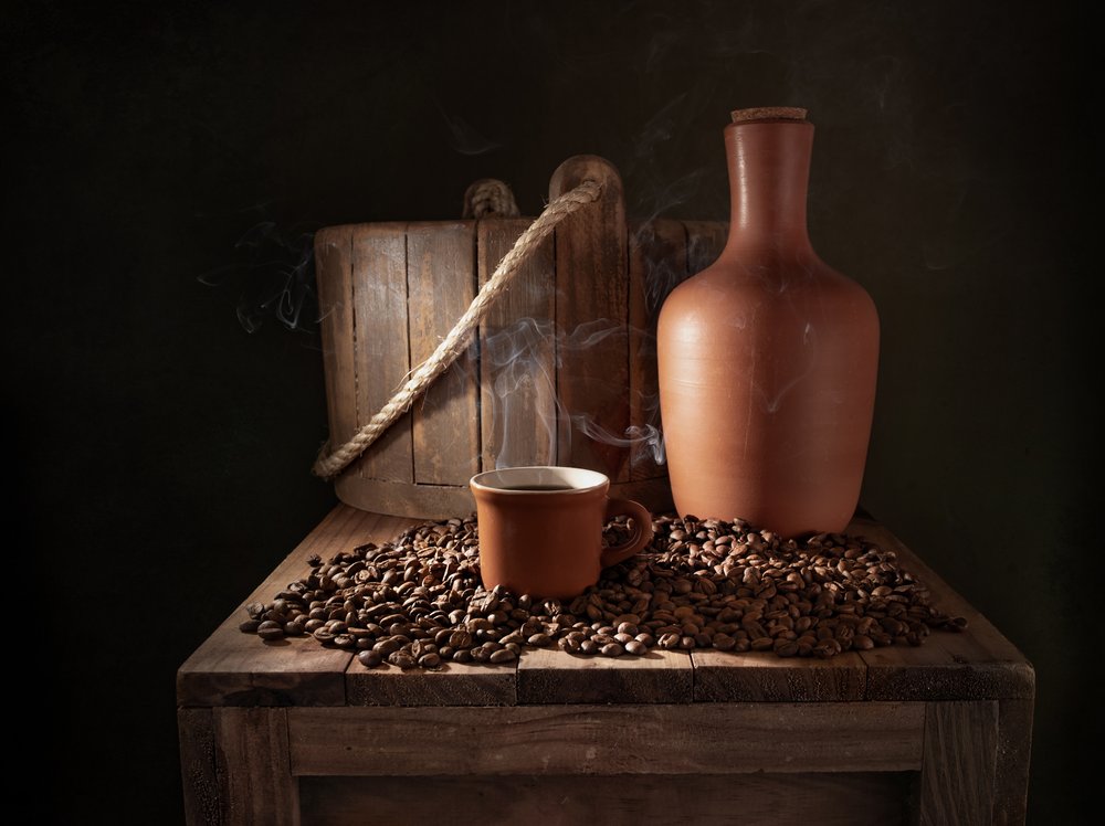 Steaming Rustic Coffee by Margareth Perfoncio