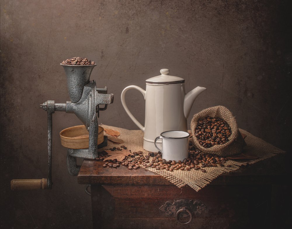 Vintage Coffee Still Life by Margareth Perfoncio