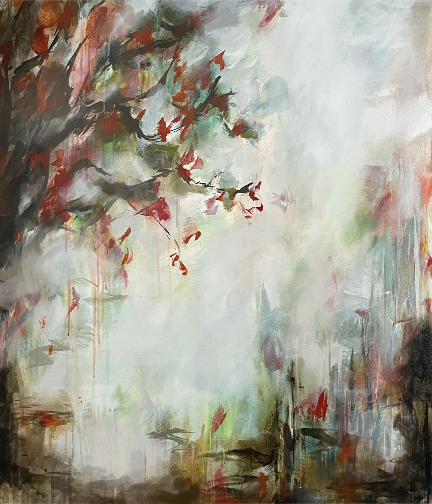 Ethereal Autumn Abstract by Maria Borglund