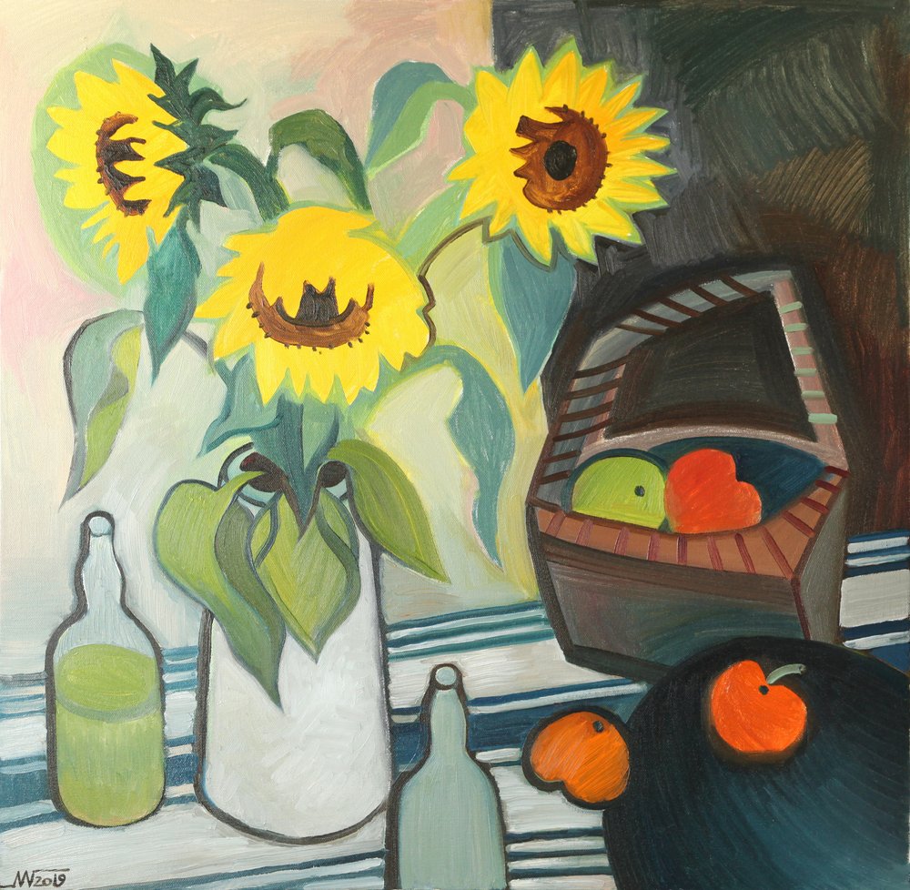 Cheerful Sunflower Harvest by Marina Gorkaeva