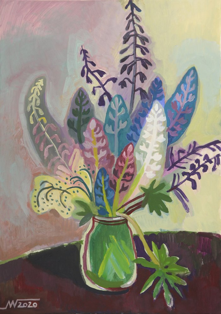 Colorful Botanical Still Life by Marina Gorkaeva