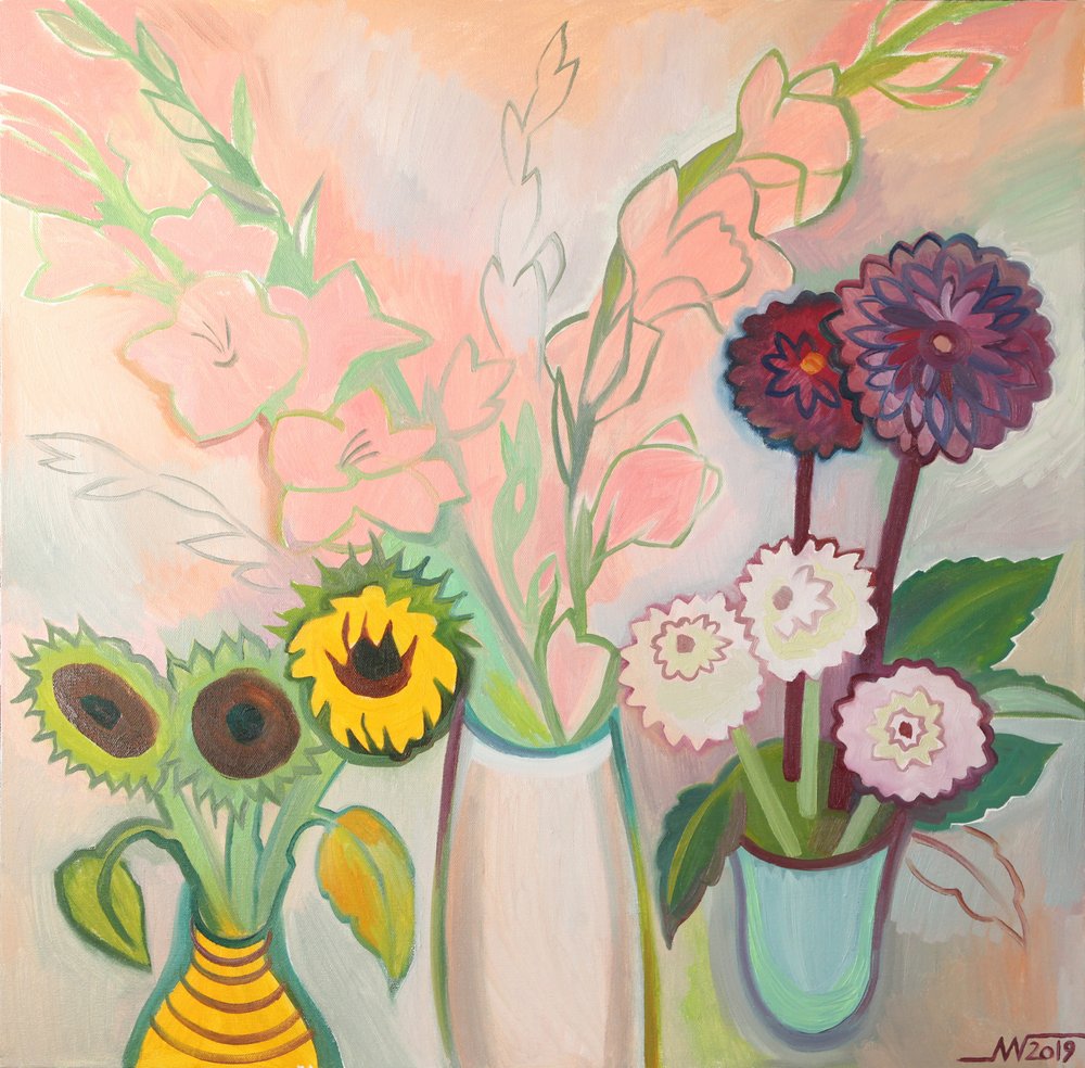 Modern Floral Still Life by Marina Gorkaeva