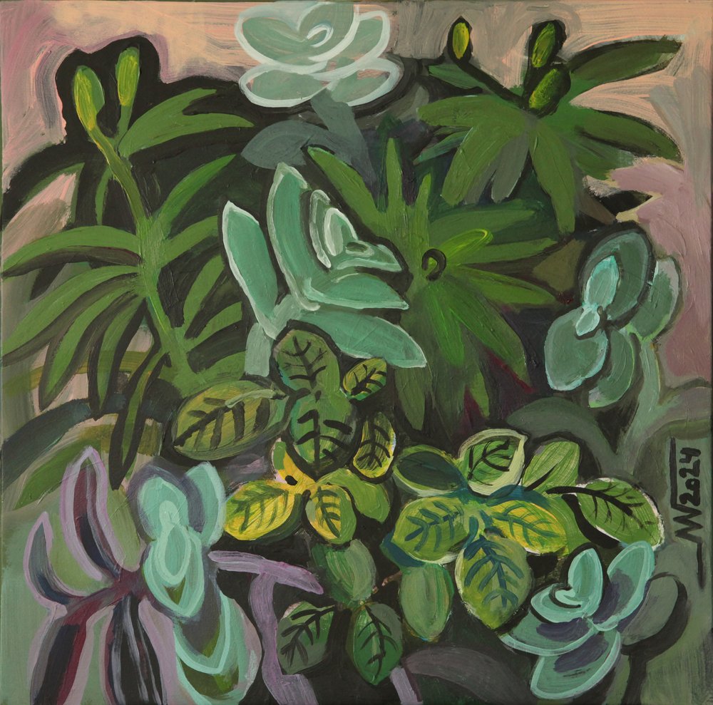 Modern Green Plants by Marina Gorkaeva