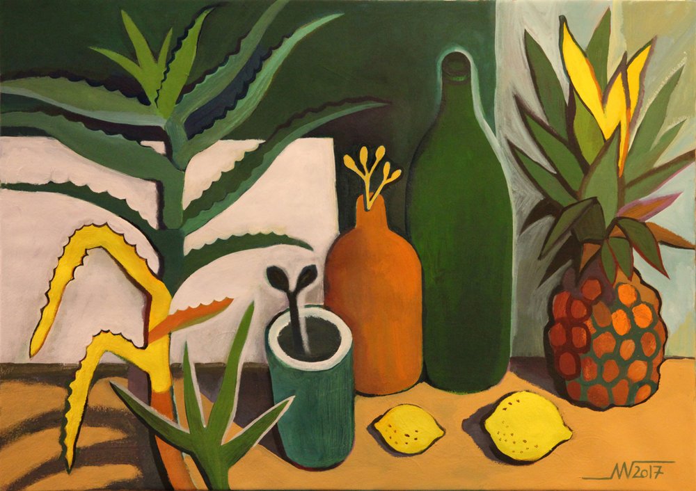 Modern Tropical Still Life by Marina Gorkaeva
